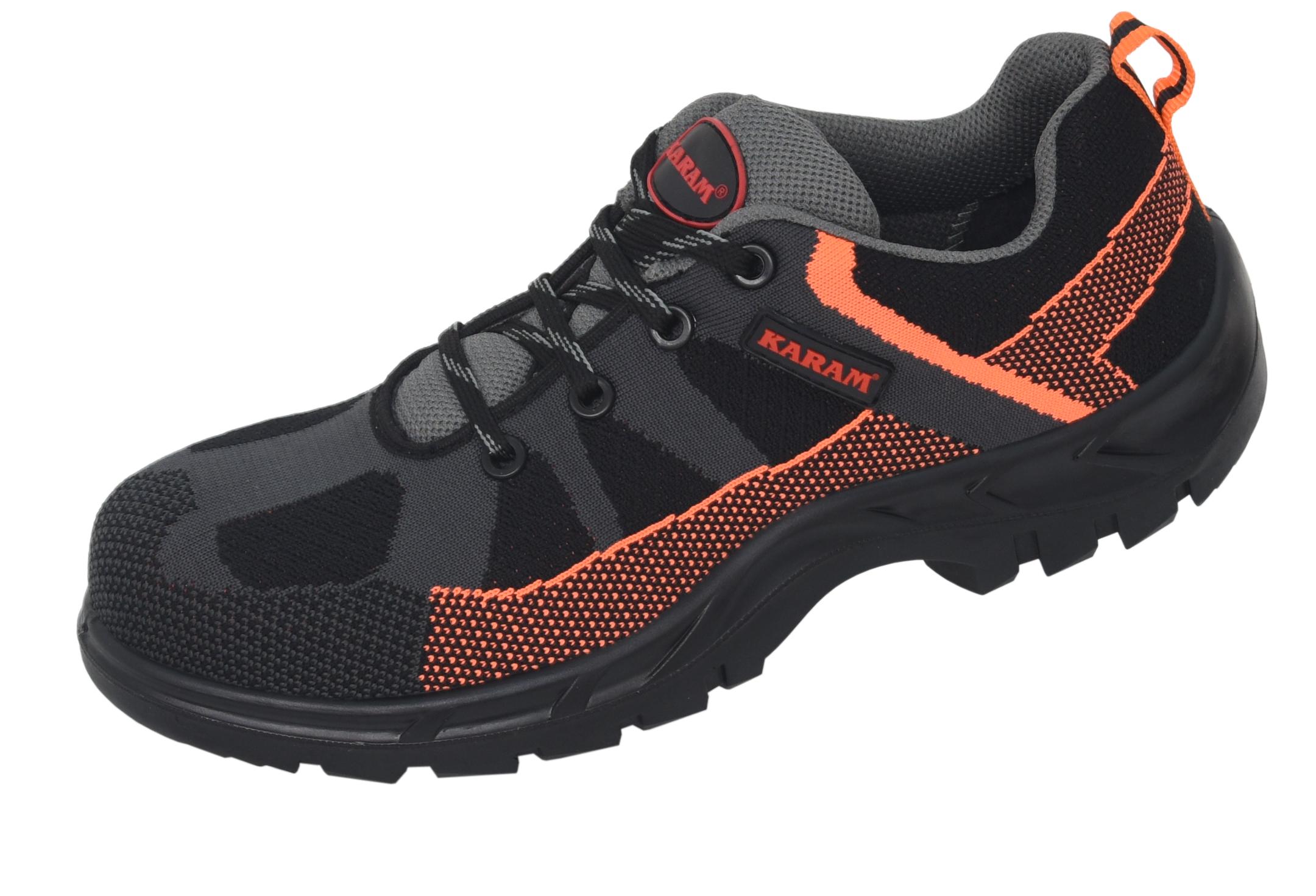 Buy Karam Fs Flyknit Fabric Composite Toe Safety Shoes Black And