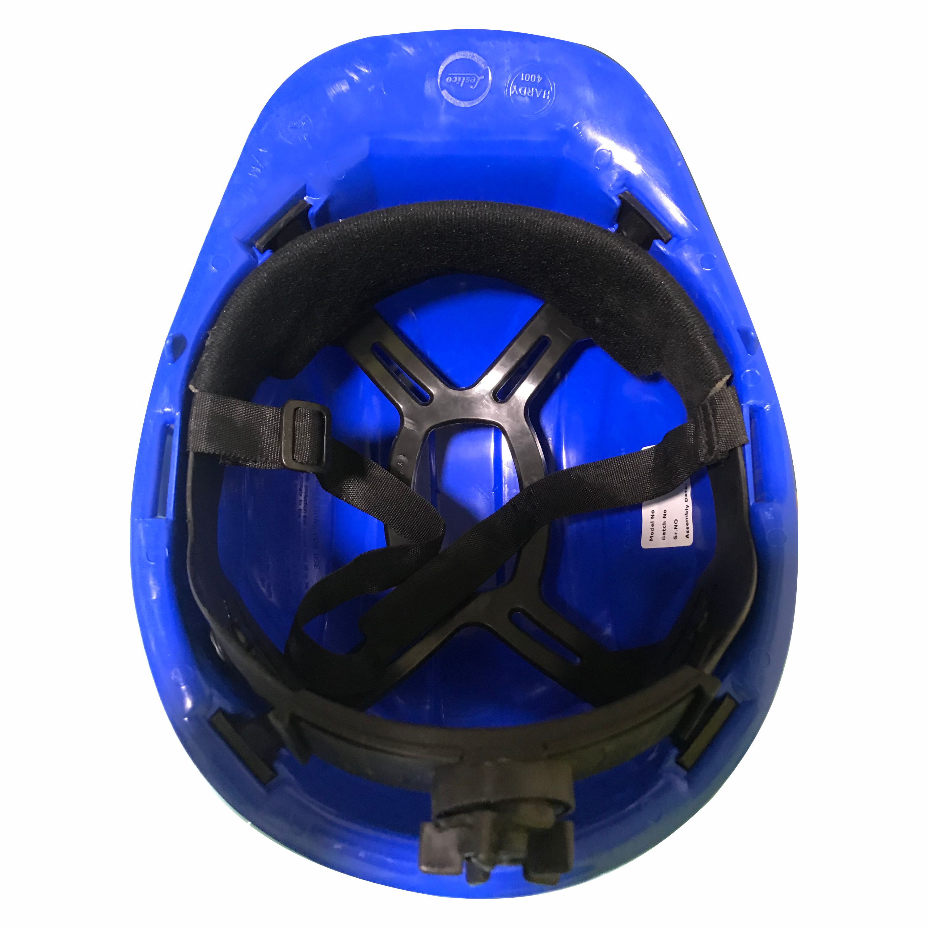 Leslico HDPE Blue Ratchet Safety Helmets Hardy Helmet 4001_1