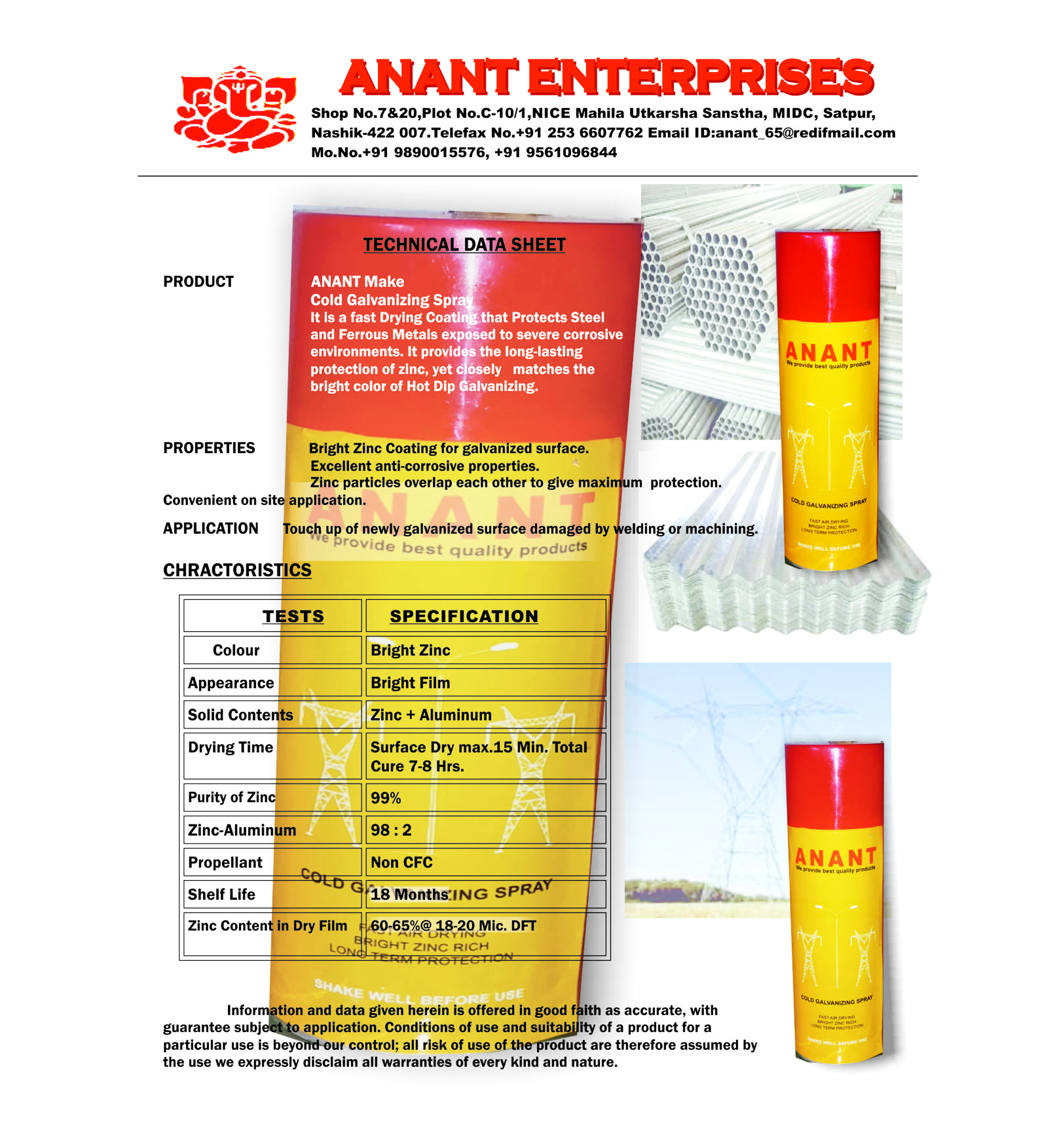 Anant Silver Zinc Metal Galvanizing Paints 400 ml_1