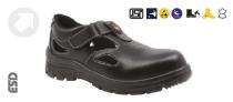 SN01 Genuine Leather Steel Toe Safety Shoes Black_0