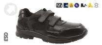 SN03 CG Smooth Leather Steel Toe Safety Shoes Black_0