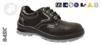 BS9051 Genuine Leather Steel Toe Safety Shoes Black_0