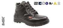 BS9053 Genuine Leather Steel Toe Safety Shoes Black_0