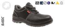 BS9061 Genuine Leather Steel Toe Safety Shoes Black_0