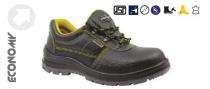 SZ01 Genuine Leather Steel Toe Safety Shoes Black_0