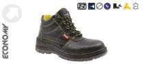 SZ02 Genuine Leather Steel Toe Safety Shoes Black_0
