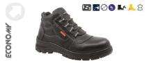 SZ04 Genuine Leather Steel Toe Safety Shoes Black_0