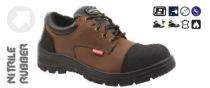 PR101 Full Grain Leather Steel Toe Safety Shoes Brown_0