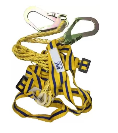 Buy Polyester Full Body Harness Double Rope Scaffold Hook Safety
