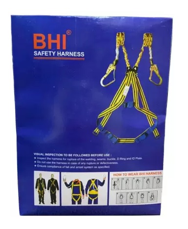 Bellstone Polyester Full Body Double Rope Scaffold Safety Harness XL_1