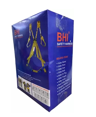 Bellstone Polyester Full Body Double Rope Scaffold Safety Harness XL_2