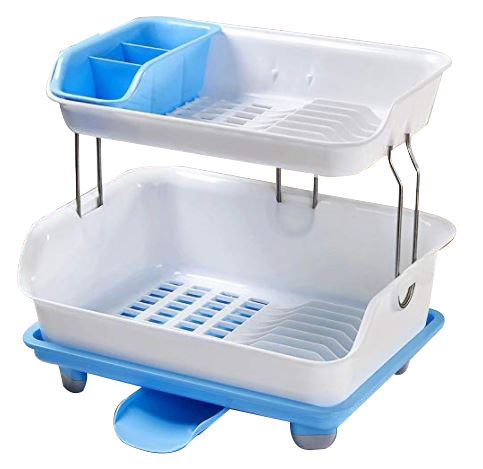 Prexo Plastic Rectangular Plate Holder Kitchen Storage Organiser 44 x 25 x 15 cm_2