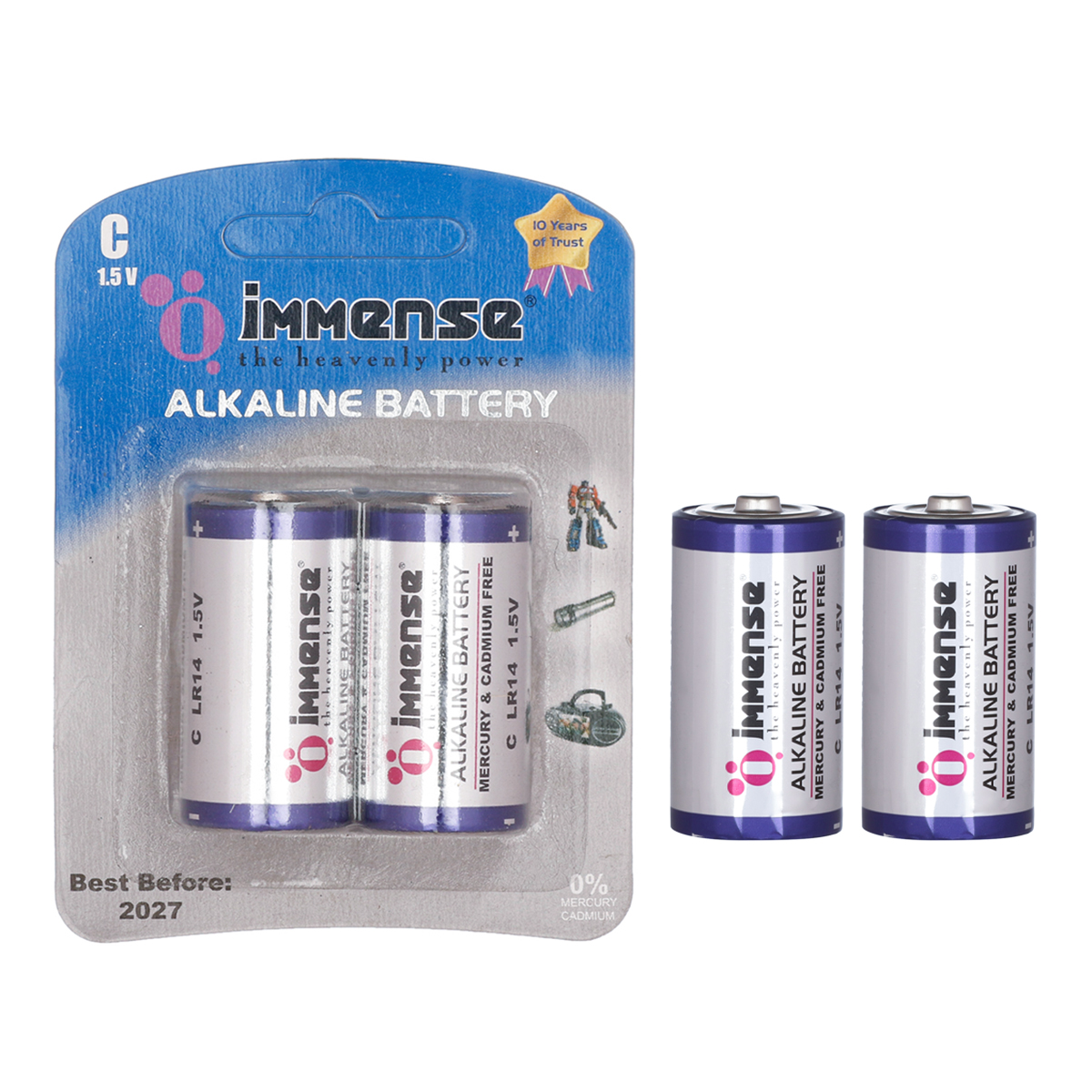 Immense LR14 C 1.5 V Cylindrical Alkaline Batteries_3