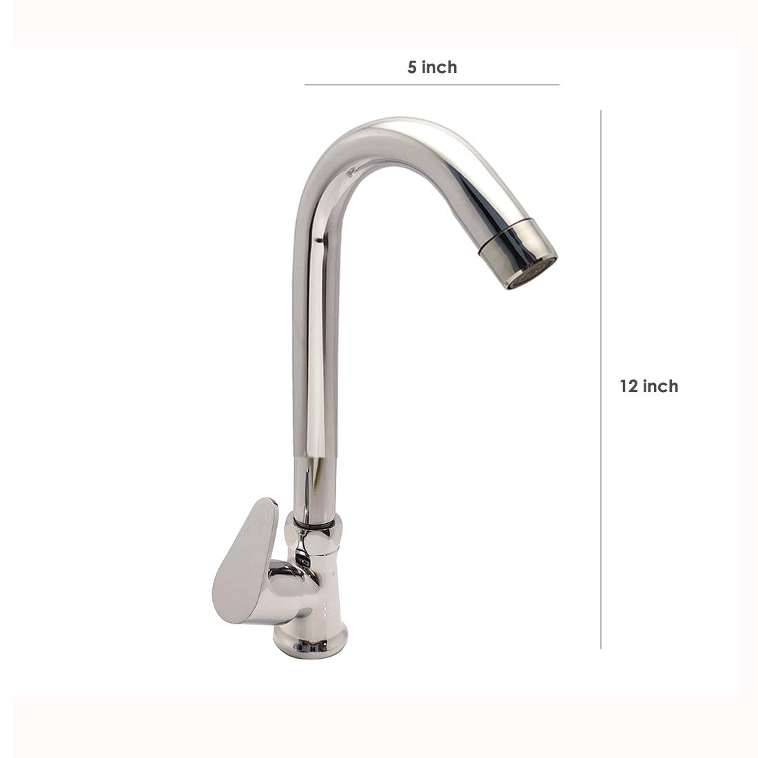 Anatomix Brass Taps Chrome Finish Deck Mounted Swan Neck - Pearl_1