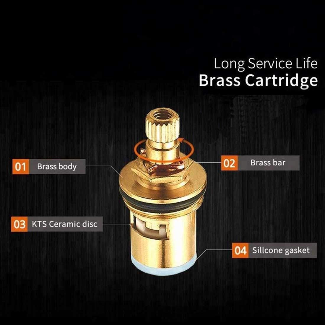 Anatomix Brass Taps Chrome Finish Wall Mounted PAN02_3