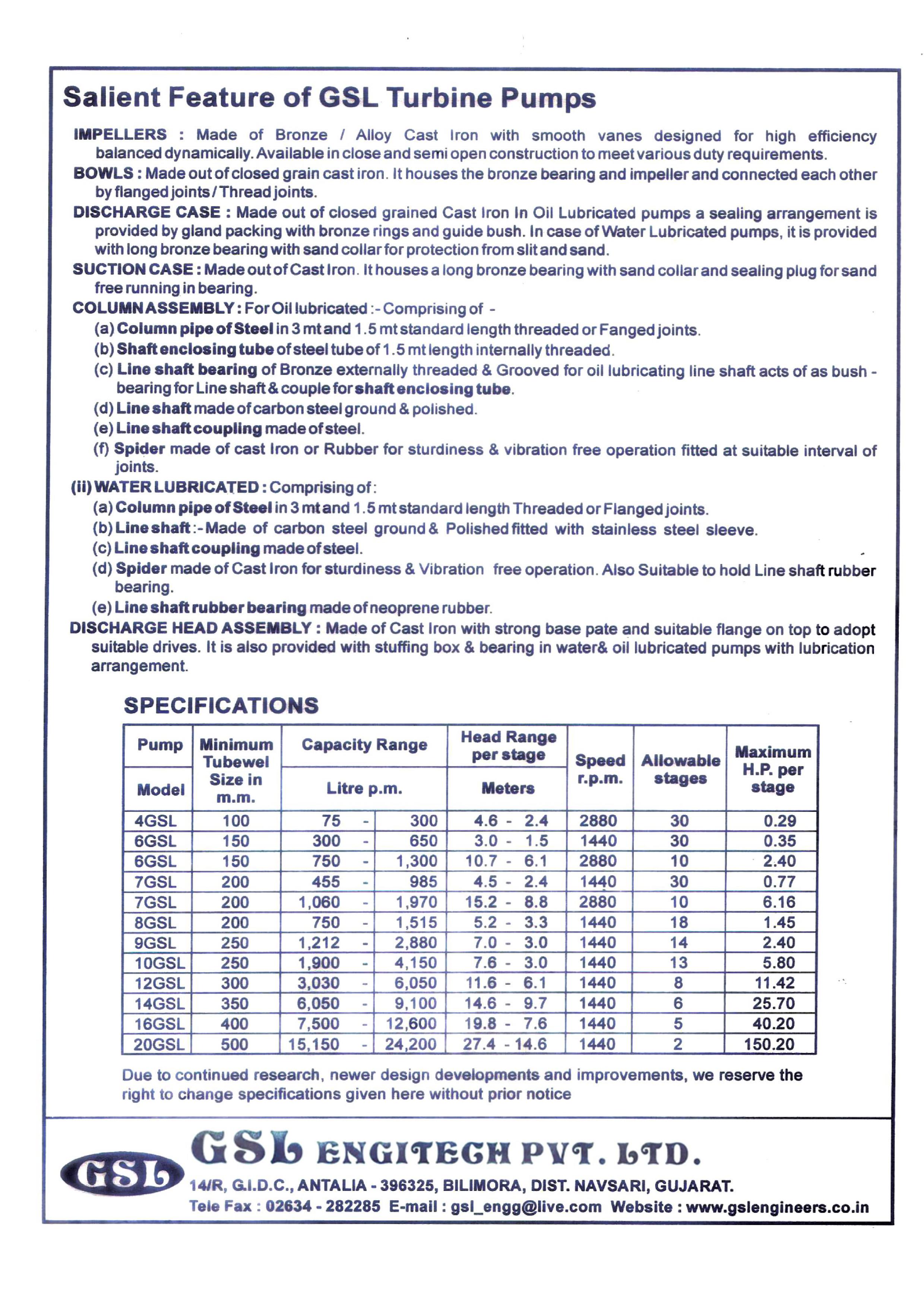 GSL Vertical Turbine Pumps 1440 - 2880 rpm 4.6 - 14.6 m_2