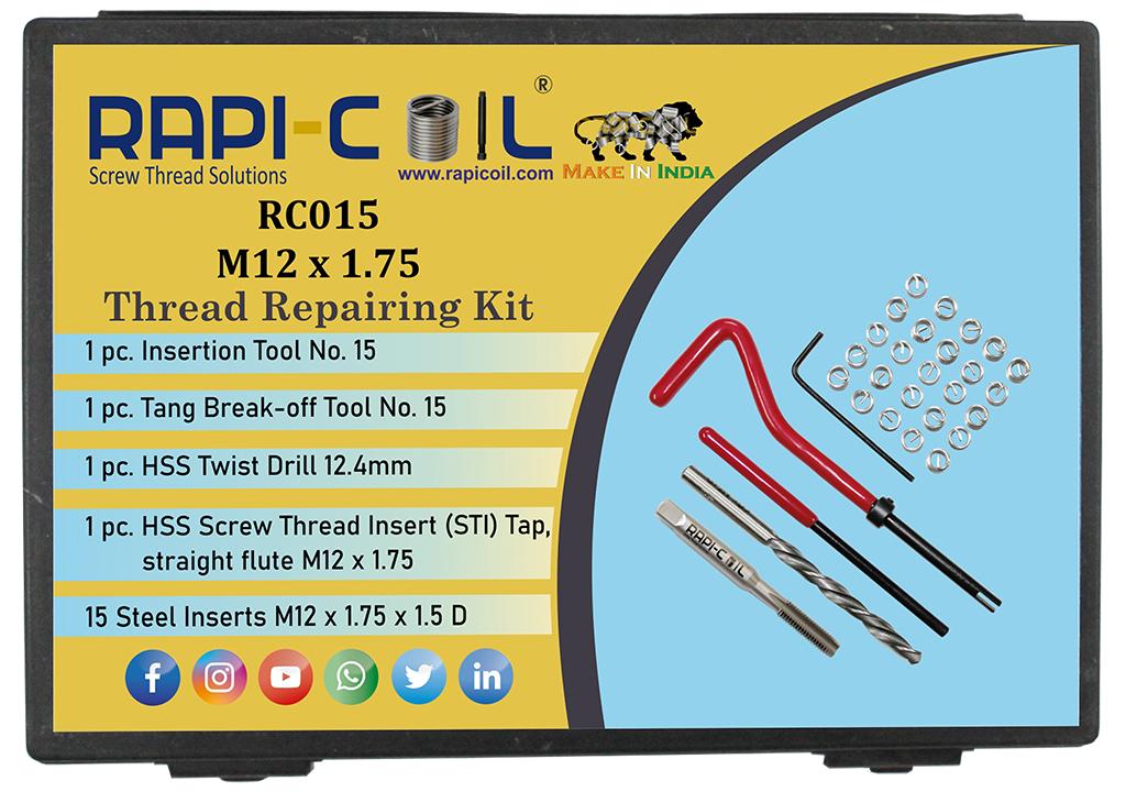 RAPICOIL Stainless Steel Metric Thread Repairing Kit RC015_1