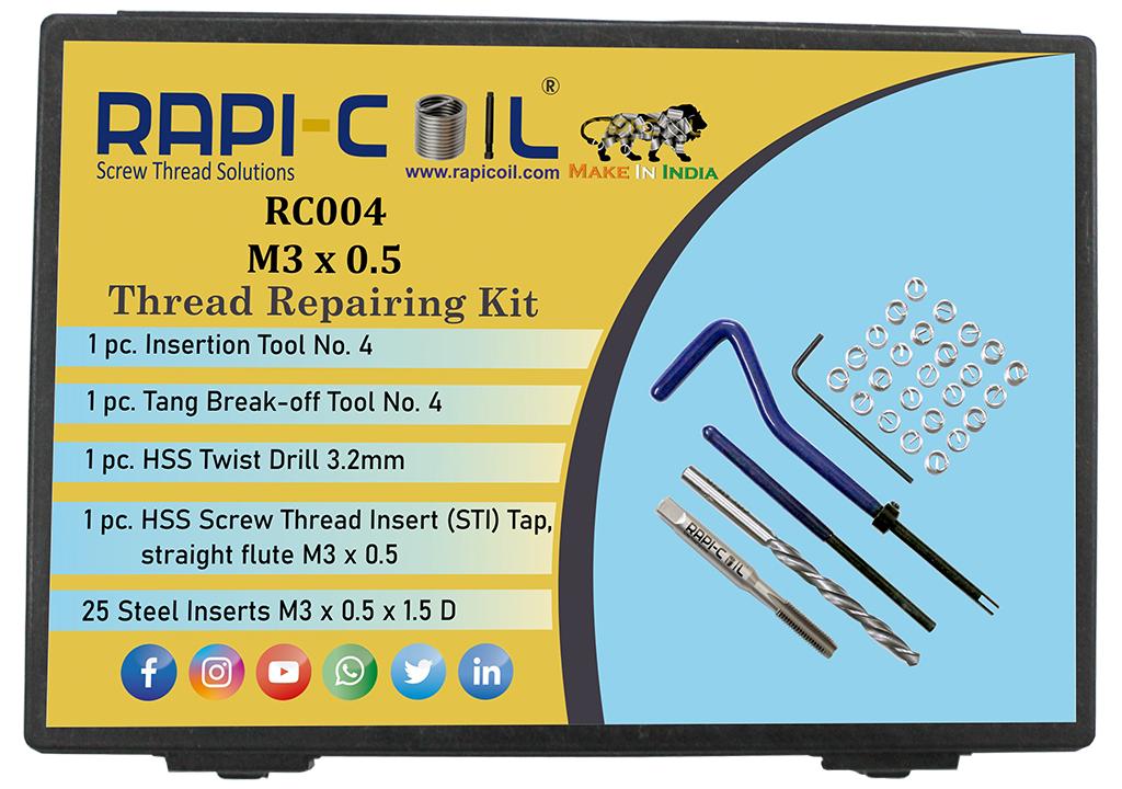RAPICOIL Stainless Steel Thread Repairing Kit RC004_1