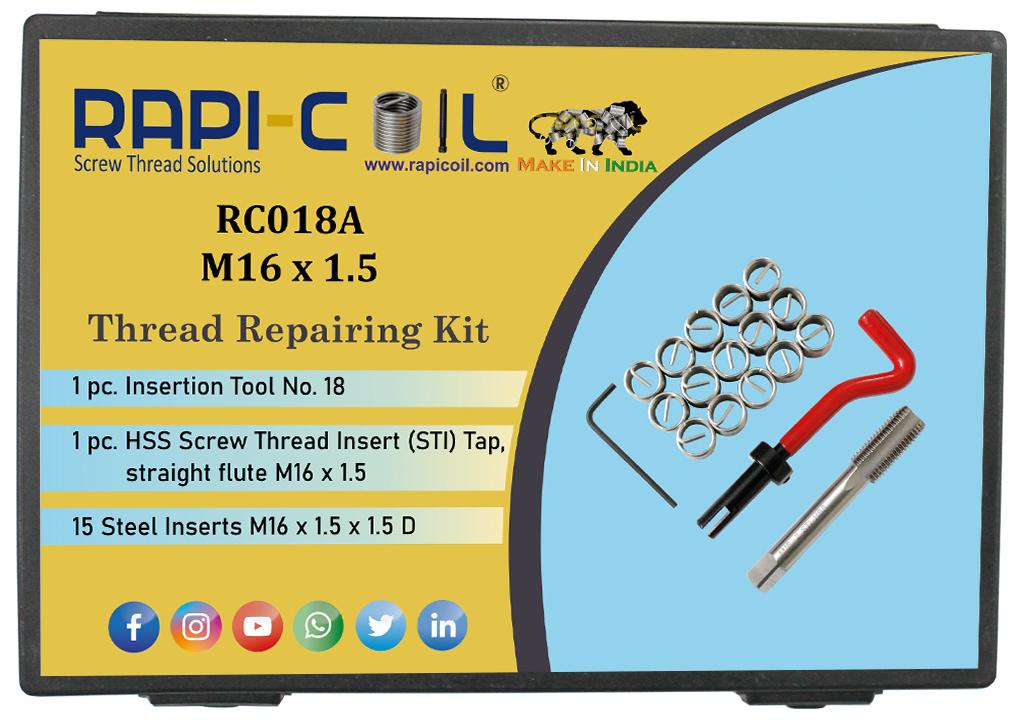 RAPICOIL Stainless Steel Metric Thread Repairing Kit RC018A_1