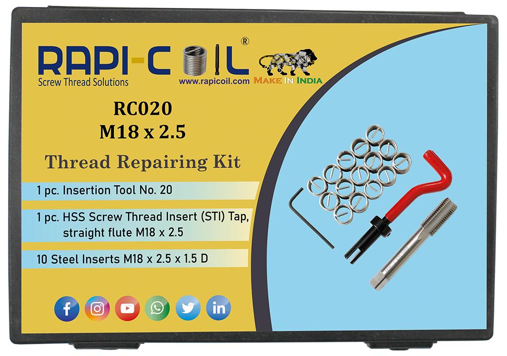 RAPICOIL Stainless Steel Metric Thread Repairing Kit RC020_1