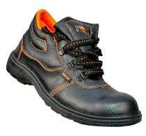 Hillson Beston Leather Steel Toe Safety Shoes Black_0