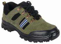 Hillson SafetyShoe Suede Leather Steel Toe Safety Shoes Green_0