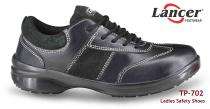 Lancer TP702 Leather Steel Toe Safety Shoes Black_0