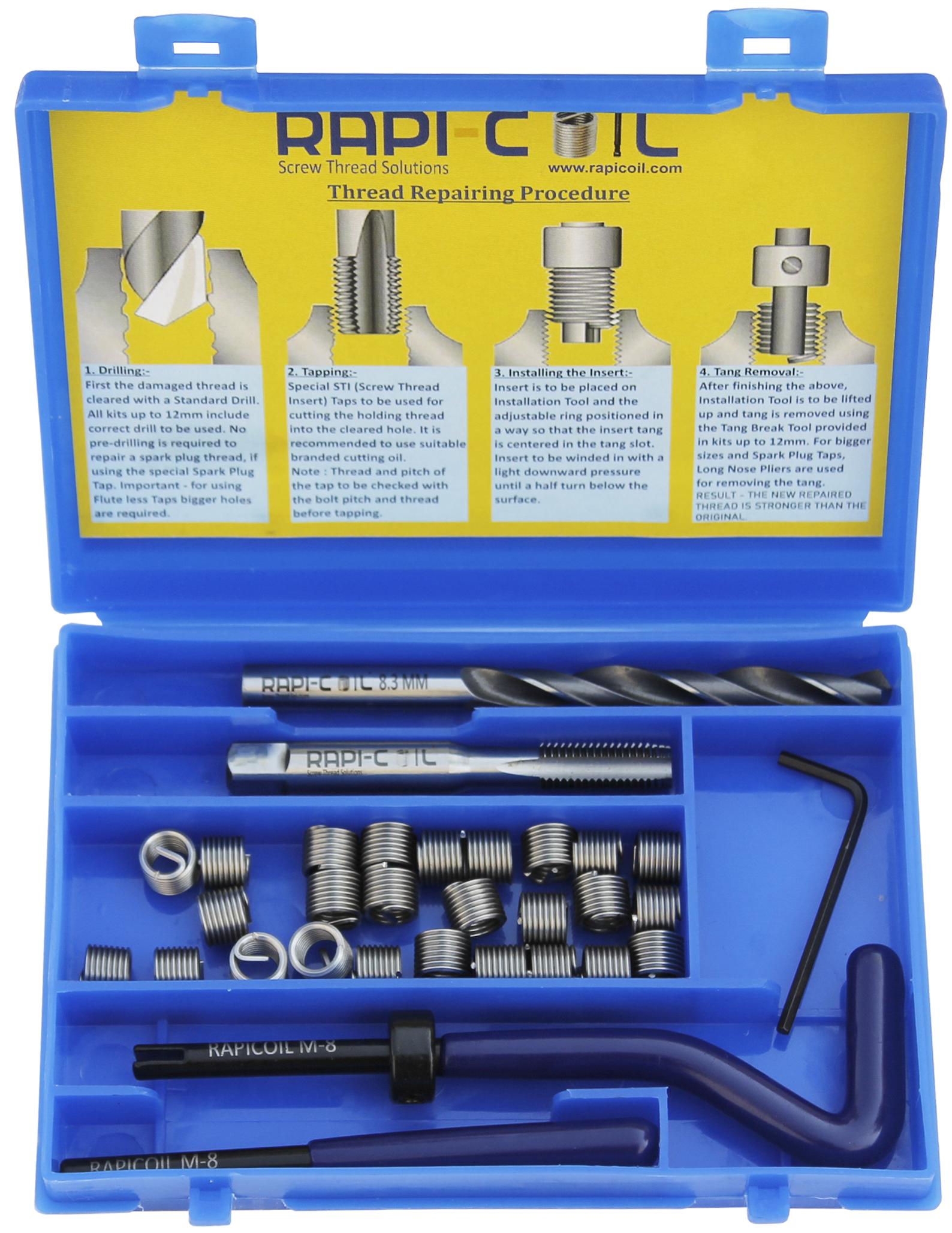 RAPICOIL Stainless Steel Metric Thread Repairing Kit RC010_3