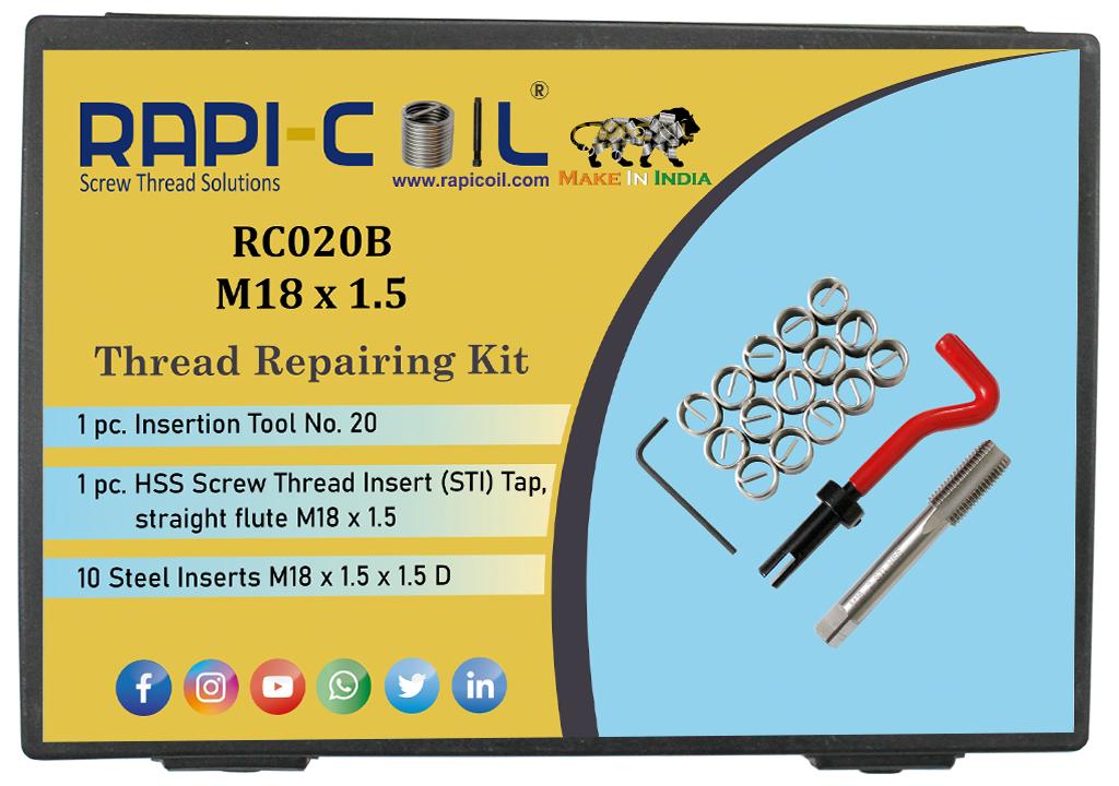 RAPICOIL Stainless Steel Metric Thread Repairing Kit RC020B_1