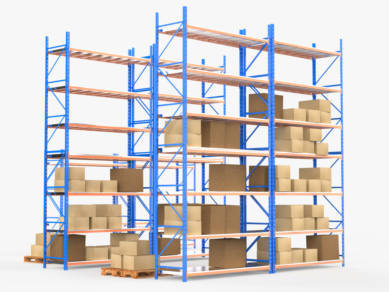Mild Steel Pallet 5 Layers Industrial Racks 12 ft_1