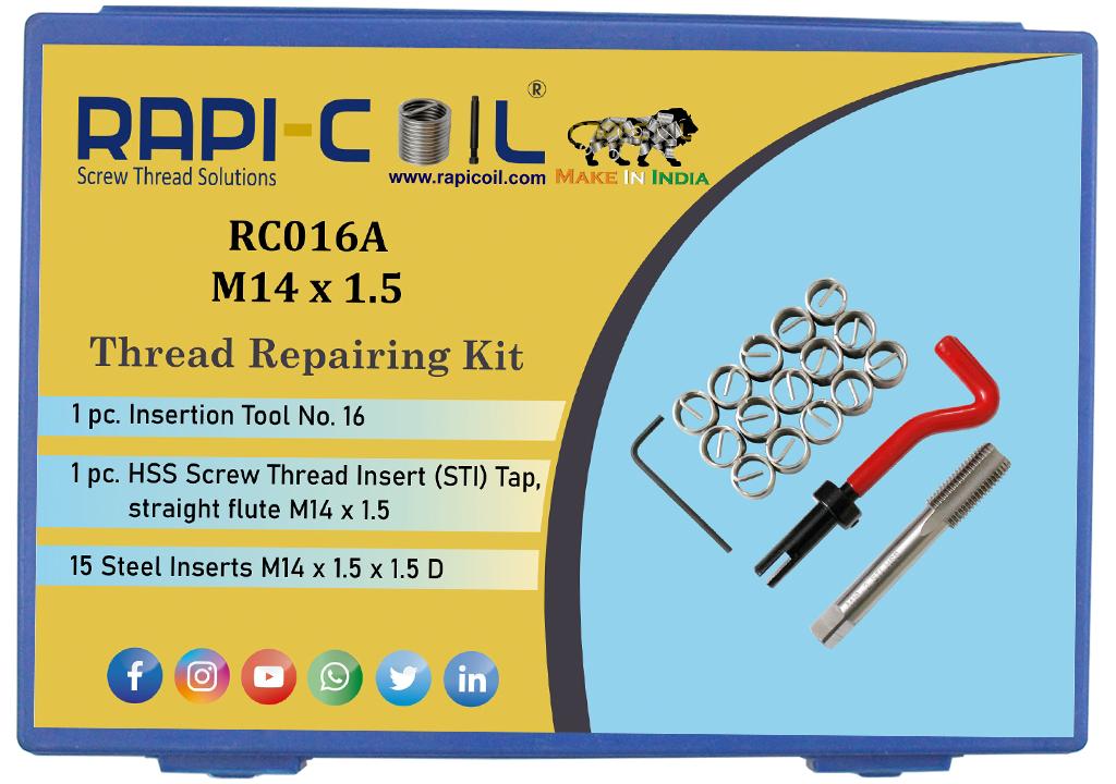 RAPICOIL Stainless Steel Metric Thread Repairing Kit RC016A_1
