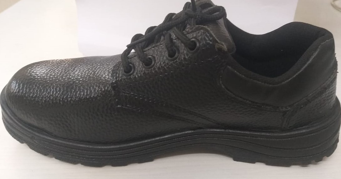 Lancer GHV103 Suede Leather Steel Toe Safety Shoes Black_2