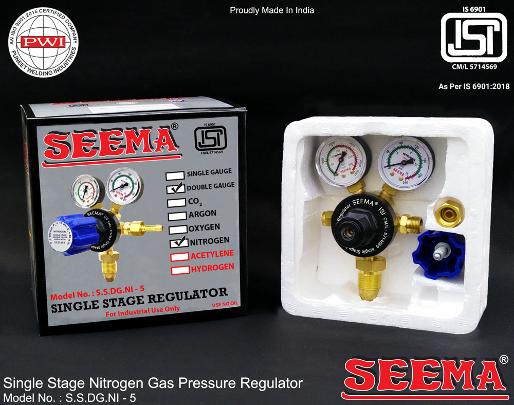 Seema 100 bar Single stage Regulators S.S.DG.NI - 5 Nitrogen 10 bar_1