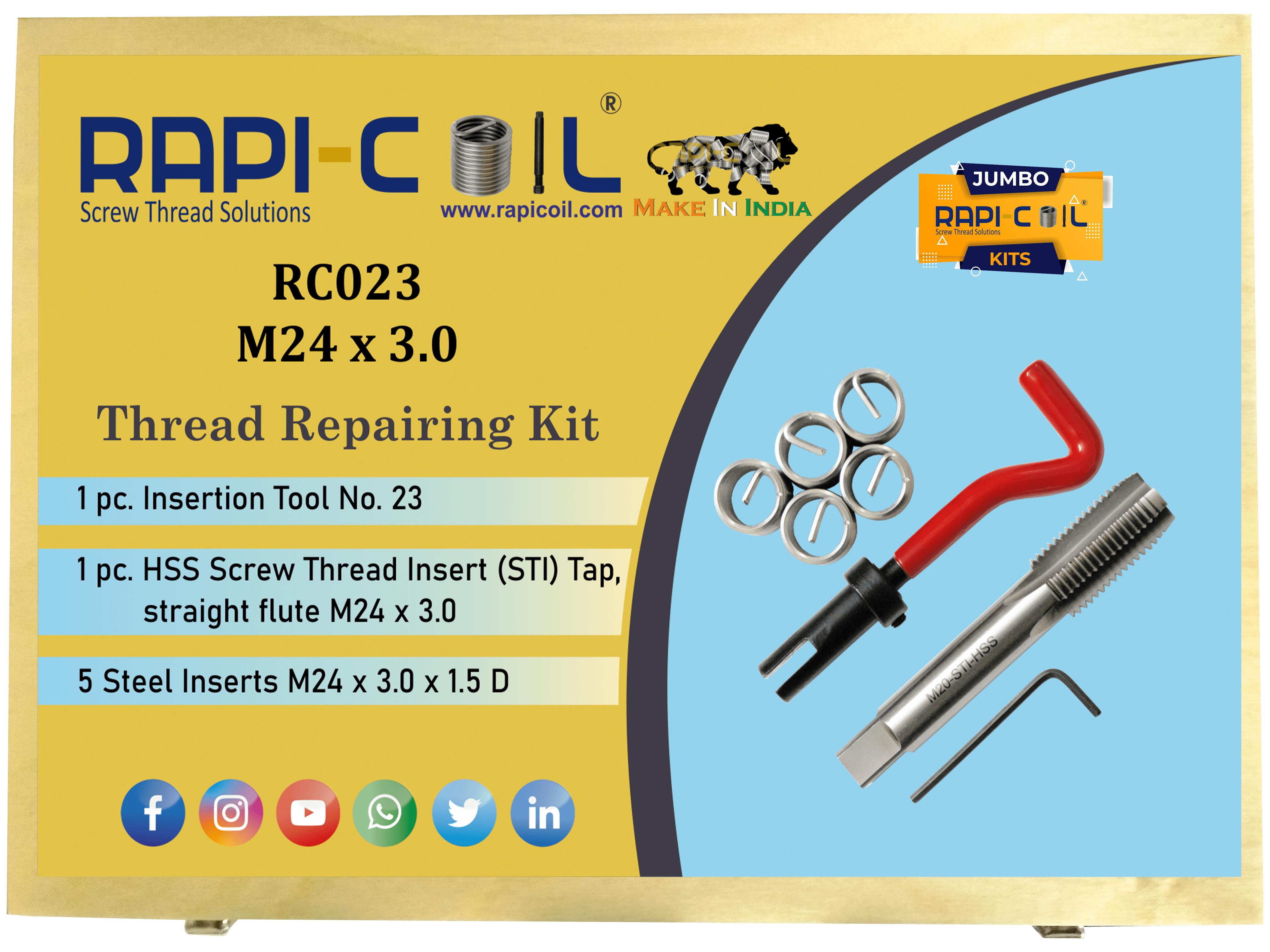 RAPICOIL Stainless Steel Metric Thread Repairing Kit RC023_1