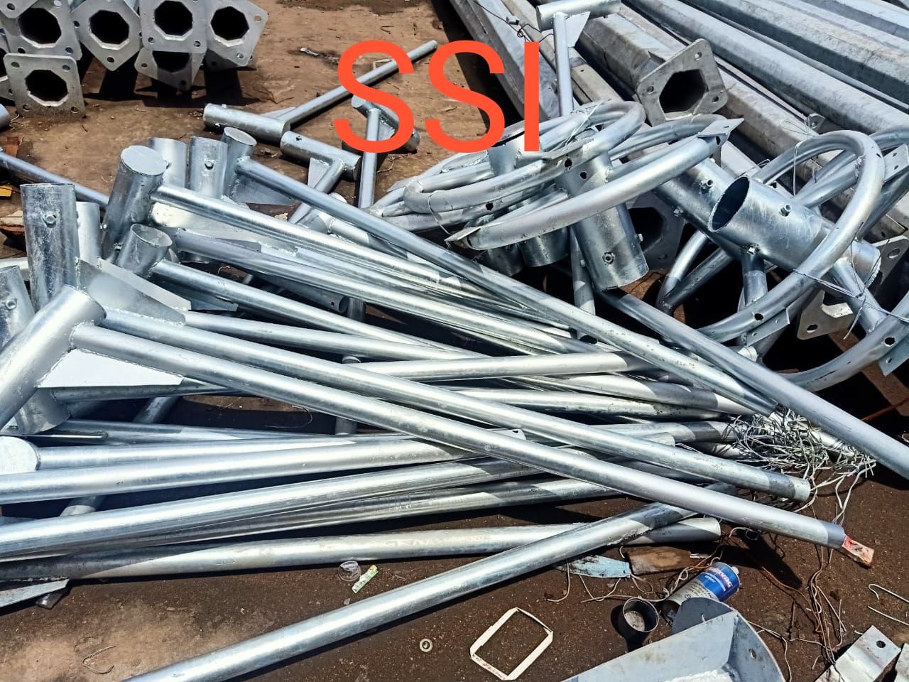 Subham 3 - 12 m Single Galvanized Iron Octagonal Poles_1