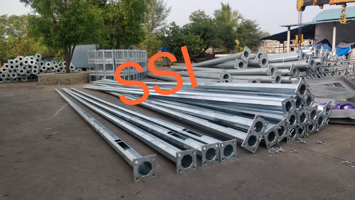 Subham 3 - 12 m Single Galvanized Iron Octagonal Poles_2