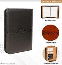 FUZO Zipped Leatherette Notebooks 25.3 x 18.5 cm_0
