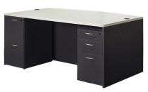 Meghdoot Counter Office Tables Black, White Wooden_0