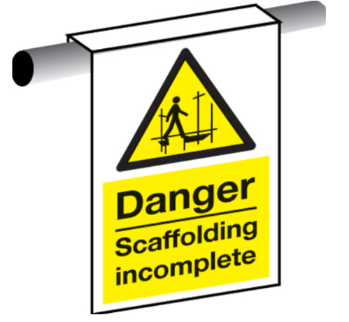 SoleSafe Danger Scaffolding Signages Customized Hanging Al, SS, ACP, Acrylic_0
