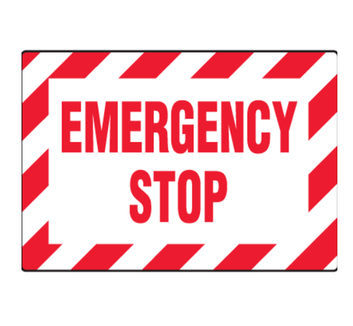 SoleSafe Emergency Machine Signages Wall, Hang, Stick Al, SS, ACP, Acrylic_0