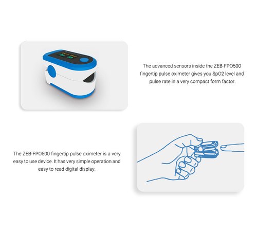 Zebronics Fingertip Pulse Oximeter FPO500 Blue and White_3