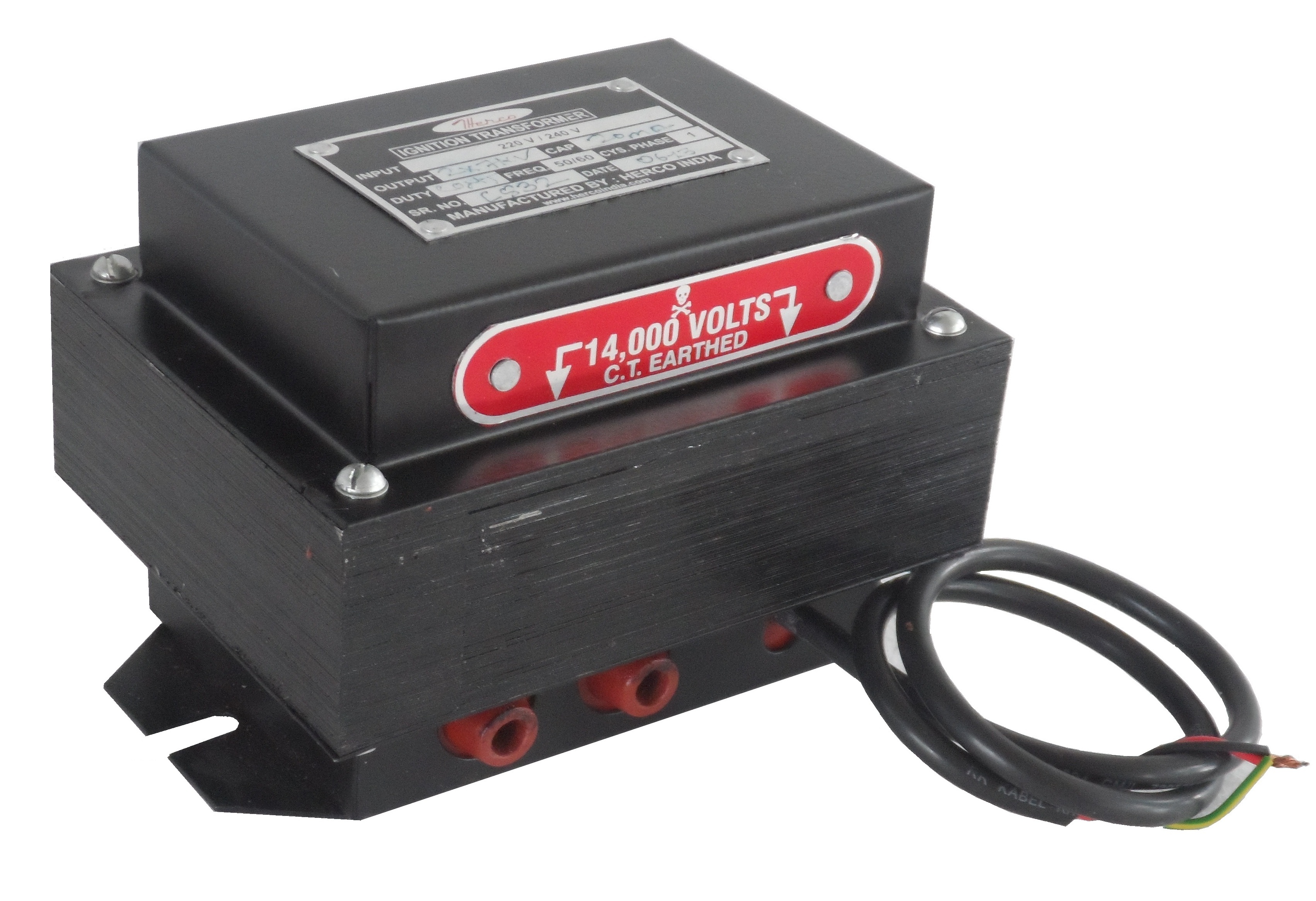 HERCO Single Phase 14.5, 2X7 kV, 20, 30 mA 230, 110 V Transformers Ignition Gas, Oil Fired Boiler_1