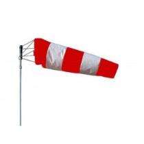 Wind Sock Polyester Flourescent Fabric 2 x 6 ft (Orange & White)_0