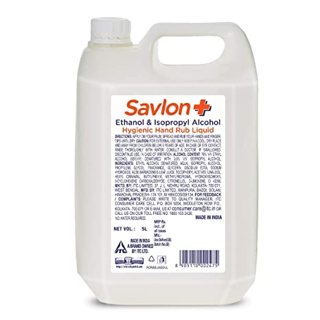 Savlon Sanitizer Liquid 70% 5 L_1