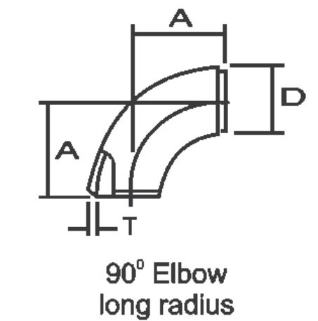 SS, Carbon Steel, Alloy Steel Long Radius 90 Degree Elbows 101.6 mm_1