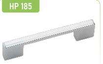 Hippo Zinc Rectangular Door Handles Chrome HP185_0