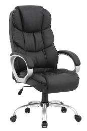 Bosa Revolving Black 985 x 635 x 605 mm Leather Office Chairs_0
