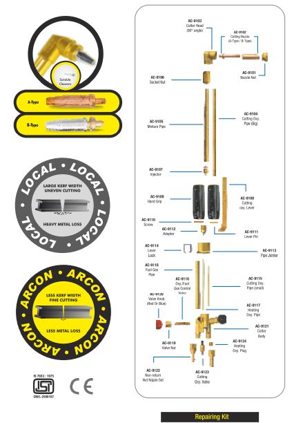 ARCON Gas Cutting Torches 6 - 350 mm_2