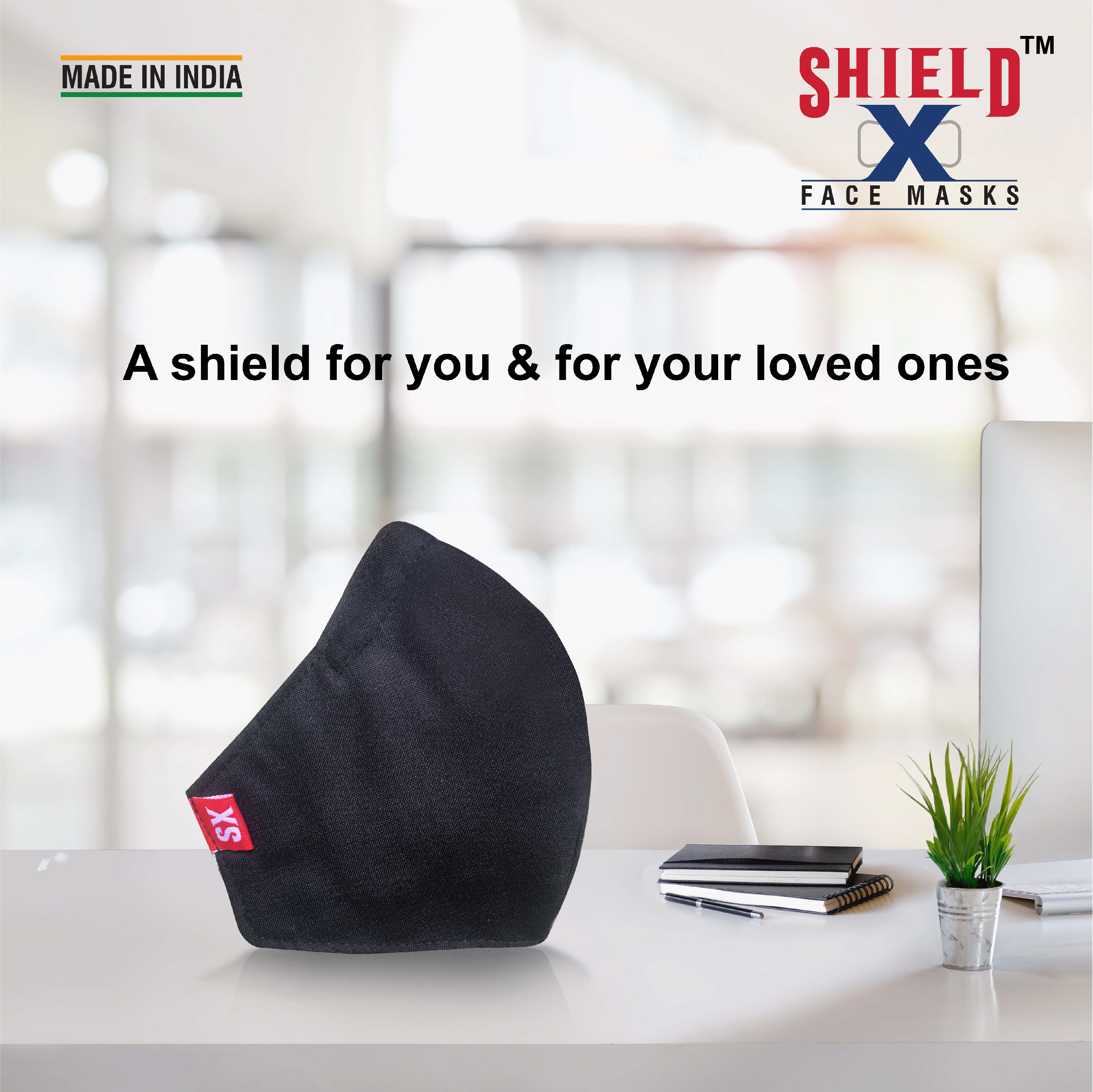 Shield-X Safety Cotton Nose Masks Standard SX01 Black_1