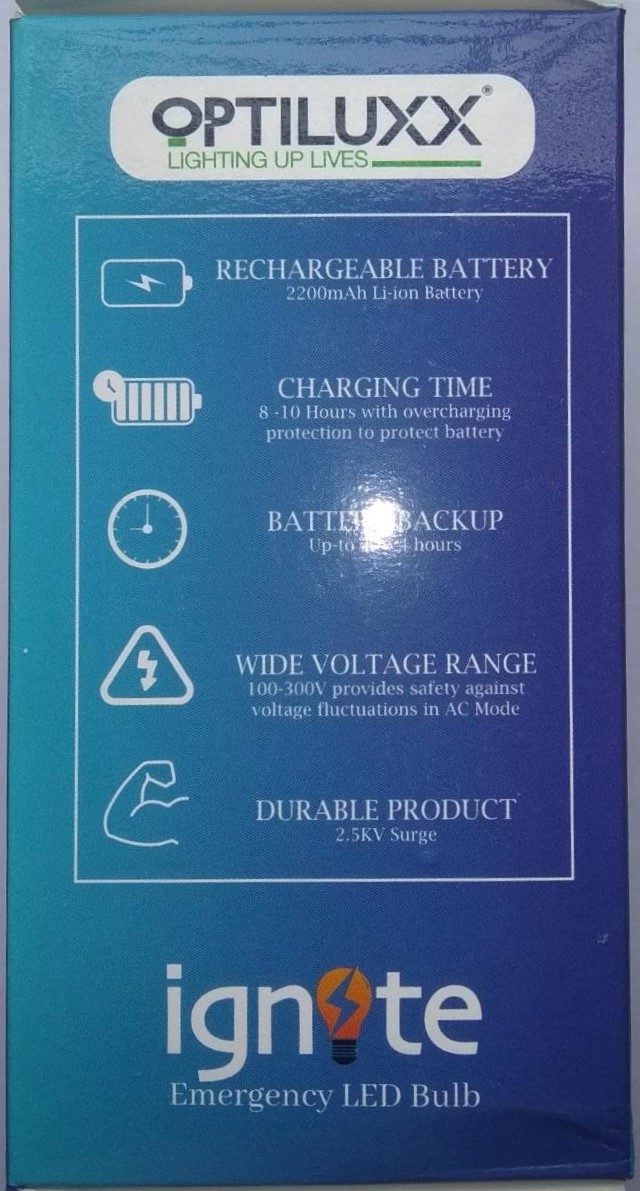 OPTILUXX 9 W White B22 1 piece LED Bulbs_2